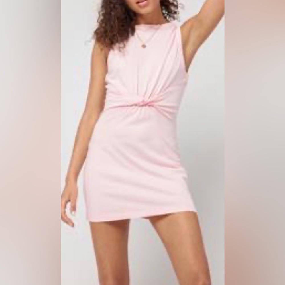 l*space Light Pink Twist-Front Mini Dress